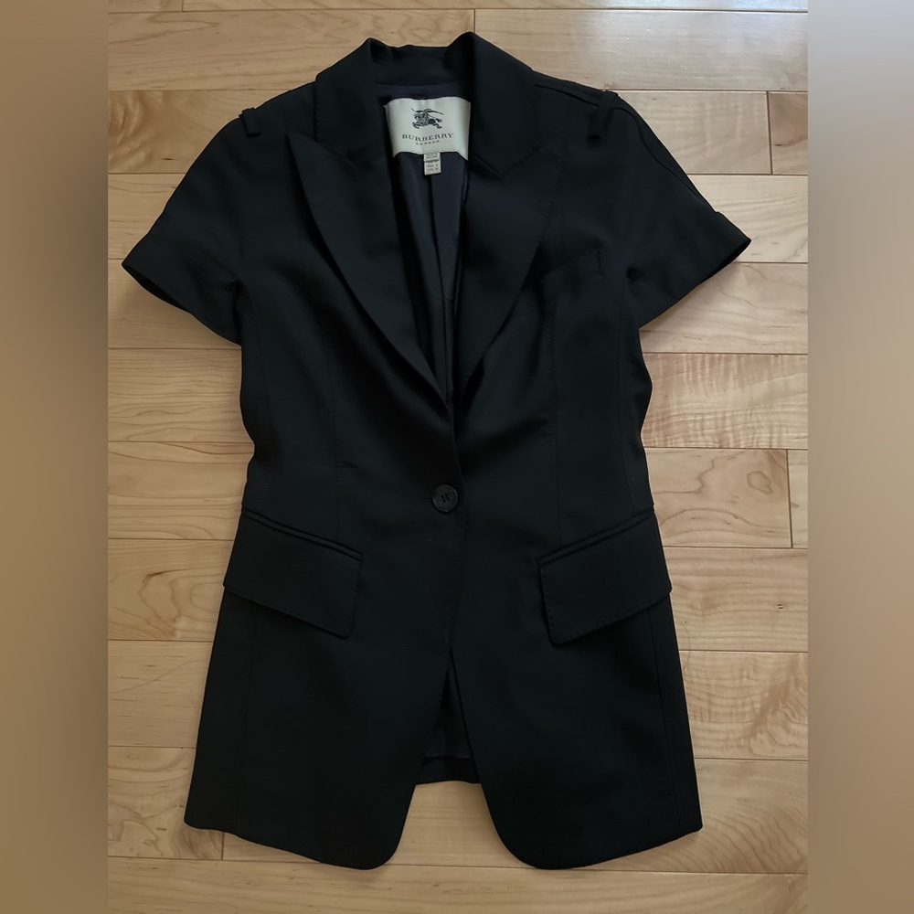Burberry London Virgin Wool SS Blazer size US2